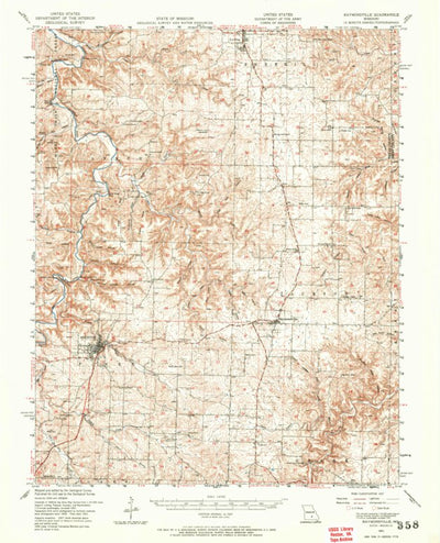 United States Geological Survey Raymondville, MO (1951, 62500-Scale) digital map