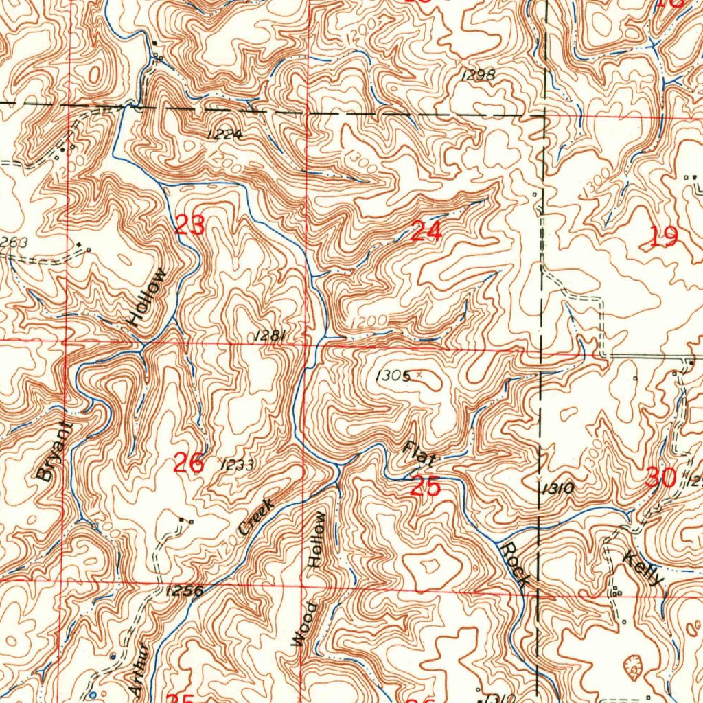 Raymondville, MO (1951, 62500-Scale) Map by United States Geological ...