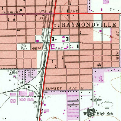 United States Geological Survey Raymondville, TX (1956, 24000-Scale) digital map