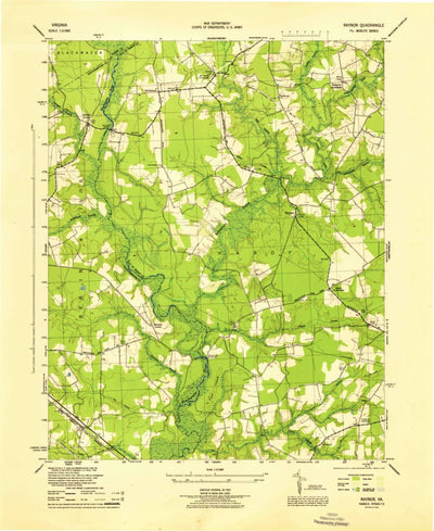 United States Geological Survey Raynor, VA (1945, 31680-Scale) digital map