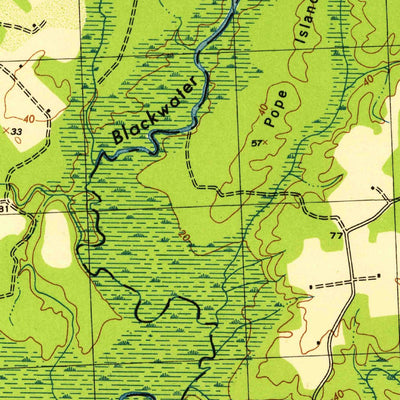 United States Geological Survey Raynor, VA (1945, 31680-Scale) digital map