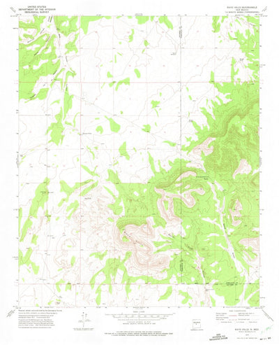 United States Geological Survey Rayo Hills, NM (1972, 24000-Scale) digital map