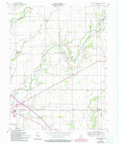 United States Geological Survey Rays Crossing, IN (1956, 24000-Scale) digital map