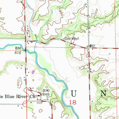 United States Geological Survey Rays Crossing, IN (1956, 24000-Scale) digital map