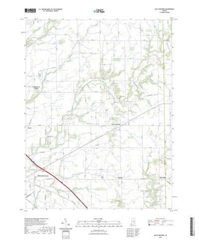 United States Geological Survey Rays Crossing, IN (2022, 24000-Scale) digital map