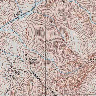 United States Geological Survey Rays, NV (1987, 24000-Scale) digital map