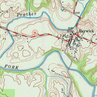 United States Geological Survey Raywick, KY (1953, 24000-Scale) digital map