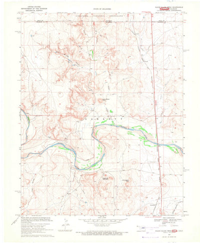 United States Geological Survey Razor Blade Mesa, OK-CO (1969, 24000-Scale) digital map