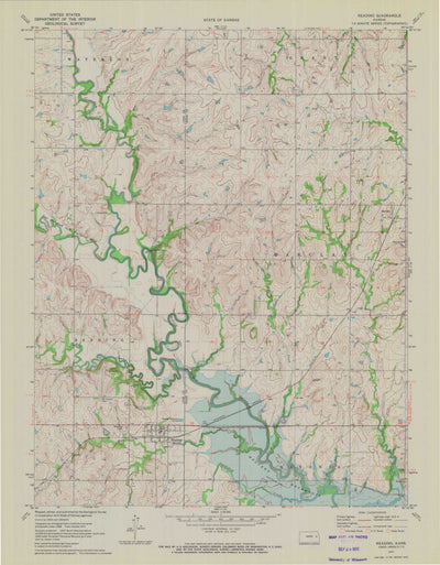 United States Geological Survey Reading, KS (1971, 24000-Scale) digital map