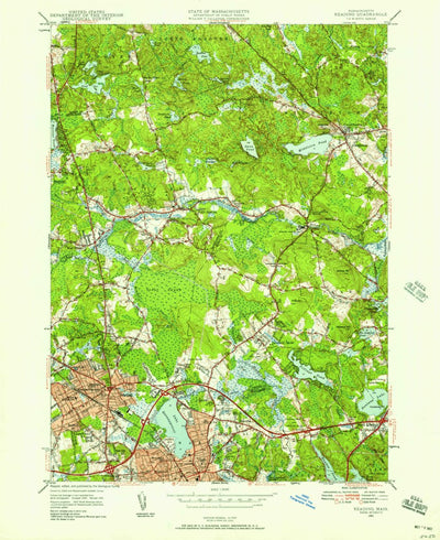 United States Geological Survey Reading, MA (1951, 24000-Scale) digital map