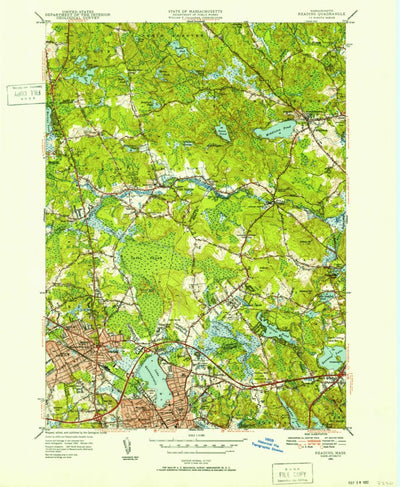 United States Geological Survey Reading, MA (1951, 31680-Scale) digital map
