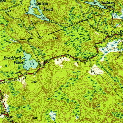 United States Geological Survey Reading, MA (1951, 31680-Scale) digital map
