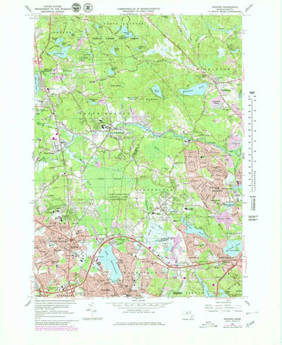 United States Geological Survey Reading, MA (1966, 25000-Scale) digital map