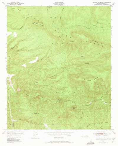 United States Geological Survey Reading Mountain, NM (1950, 24000-Scale) digital map