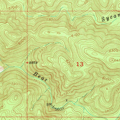 United States Geological Survey Reading Mountain, NM (1950, 24000-Scale) digital map
