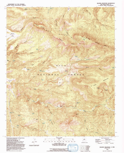 United States Geological Survey Reading Mountain, NM (1992, 24000-Scale) digital map