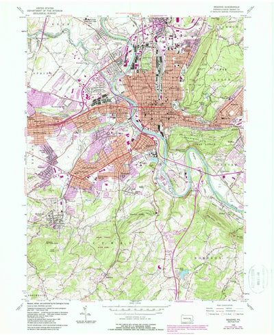 United States Geological Survey Reading, PA (1956, 24000-Scale) digital map