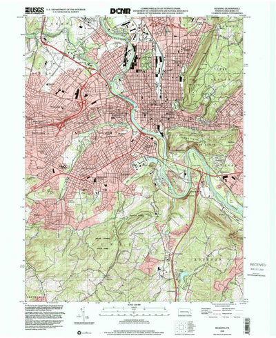 United States Geological Survey Reading, PA (1999, 24000-Scale) digital map