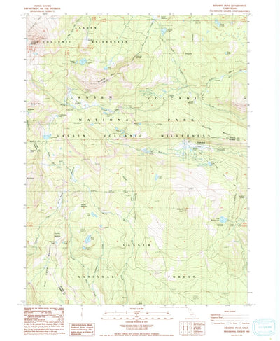 United States Geological Survey Reading Peak, CA (1985, 24000-Scale) digital map