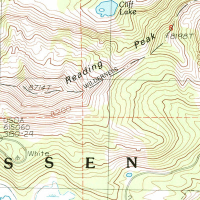 United States Geological Survey Reading Peak, CA (1985, 24000-Scale) digital map