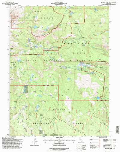 United States Geological Survey Reading Peak, CA (1995, 24000-Scale) digital map