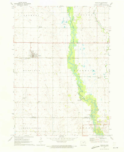 United States Geological Survey Readlyn, IA (1971, 24000-Scale) digital map