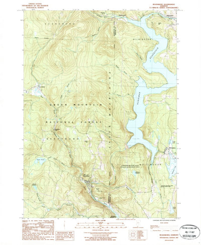 United States Geological Survey Readsboro, VT (1987, 24000-Scale) digital map