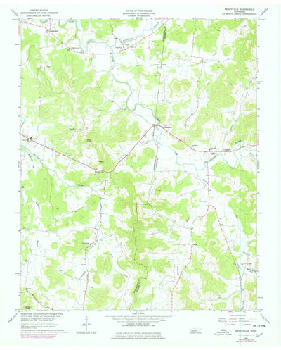 United States Geological Survey Readyville, TN (1962, 24000-Scale) digital map