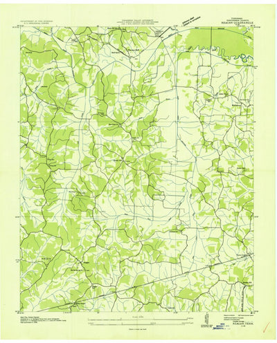 United States Geological Survey Reagan, TN (1936, 24000-Scale) digital map