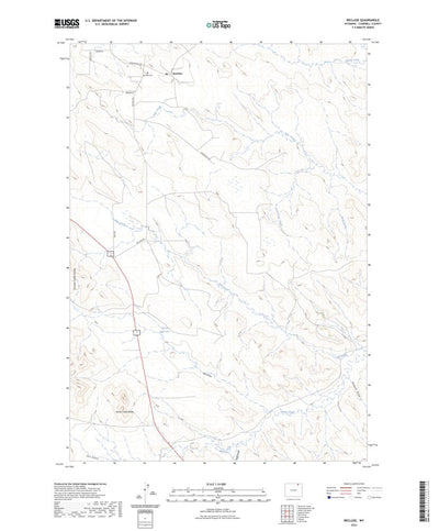 United States Geological Survey Recluse, WY (2023, 24000-Scale) digital map