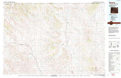 United States Geological Survey Recluse, WY-MT (1975, 100000-Scale) digital map
