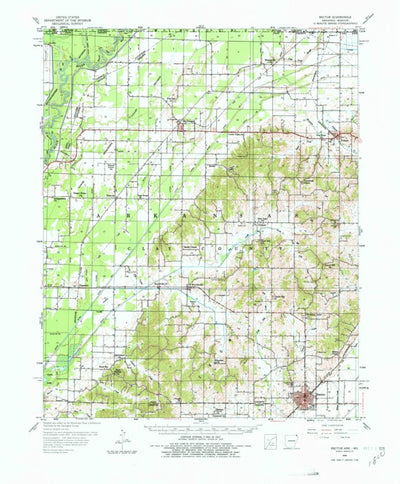 United States Geological Survey Rector, AR-MO (1958, 62500-Scale) digital map