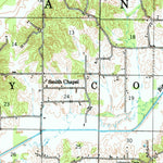 United States Geological Survey Rector, AR-MO (1958, 62500-Scale) digital map