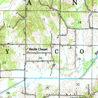 United States Geological Survey Rector, AR-MO (1958, 62500-Scale) digital map