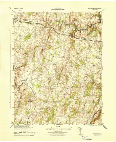 United States Geological Survey Rectortown, VA (1944, 31680-Scale) digital map