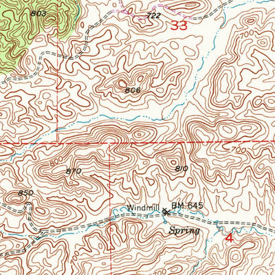 United States Geological Survey Red Bank, CA (1952, 24000-Scale) digital map
