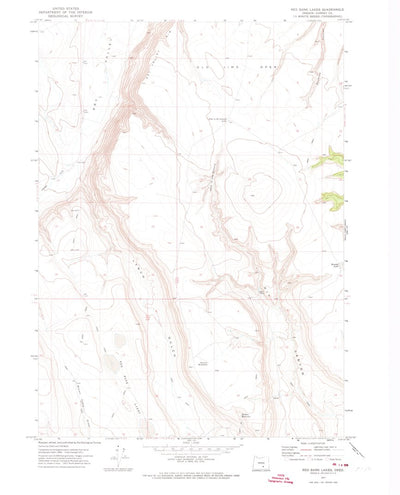 United States Geological Survey Red Bank Lakes, OR (1971, 24000-Scale) digital map