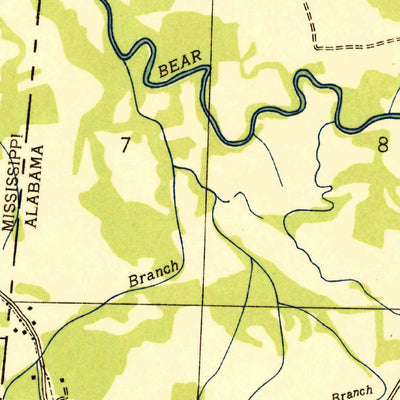 United States Geological Survey Red Bay, AL-MS (1936, 24000-Scale) digital map