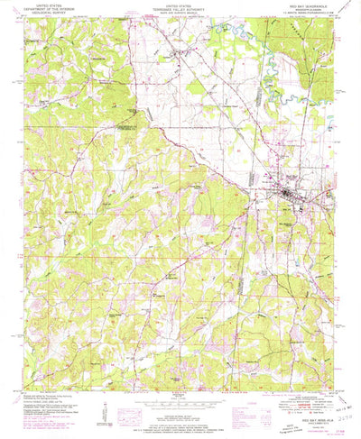 United States Geological Survey Red Bay, AL-MS (1951, 24000-Scale) digital map