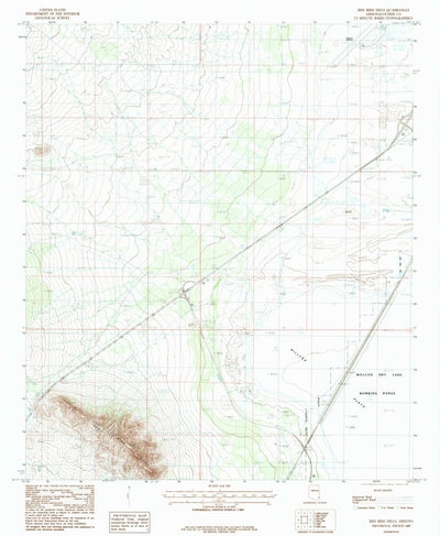 United States Geological Survey Red Bird Hills, AZ (1985, 24000-Scale) digital map