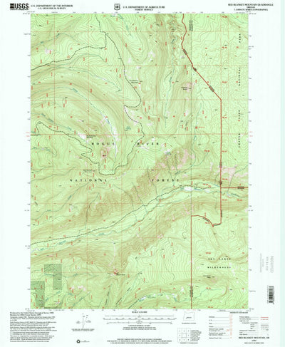 United States Geological Survey Red Blanket Mountain, OR (1997, 24000-Scale) digital map