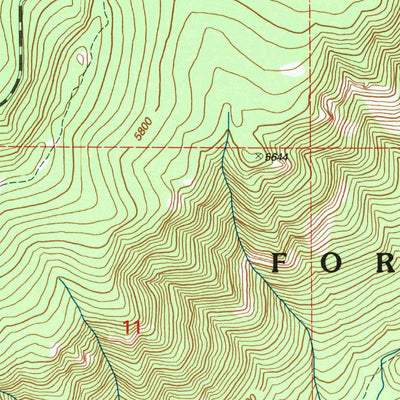 United States Geological Survey Red Blanket Mountain, OR (1997, 24000-Scale) digital map