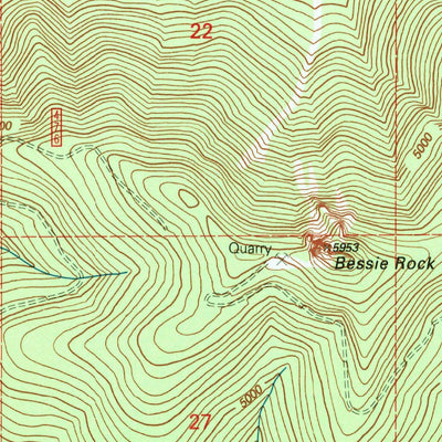 United States Geological Survey Red Blanket Mountain, OR (1997, 24000-Scale) digital map