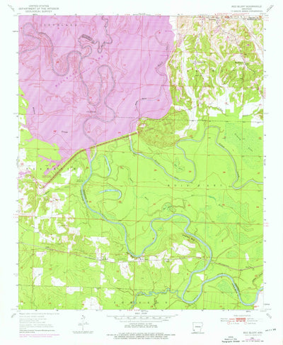 United States Geological Survey Red Bluff, AR (1950, 24000-Scale) digital map