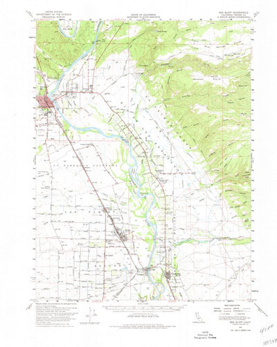 United States Geological Survey Red Bluff, CA (1952, 62500-Scale) digital map