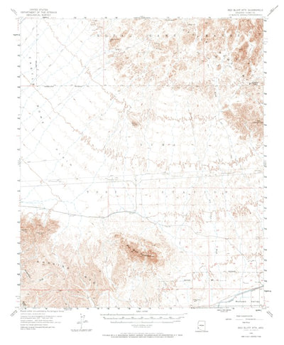 United States Geological Survey Red Bluff Mountain, AZ (1955, 62500-Scale) digital map