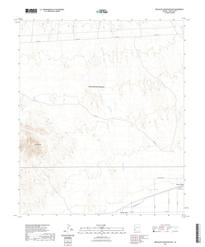 United States Geological Survey Red Bluff Mountain East, AZ (2021, 24000-Scale) digital map