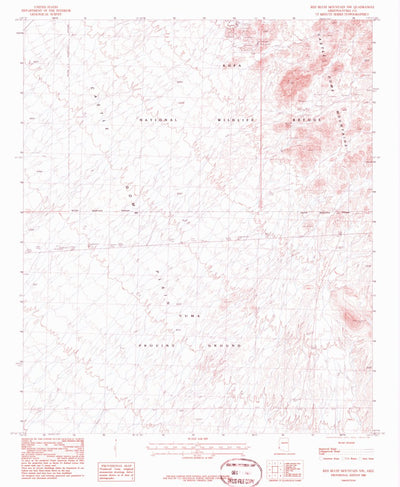 United States Geological Survey Red Bluff Mountain NW, AZ (1986, 24000-Scale) digital map