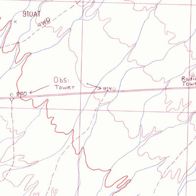 United States Geological Survey Red Bluff Mountain NW, AZ (1986, 24000-Scale) digital map