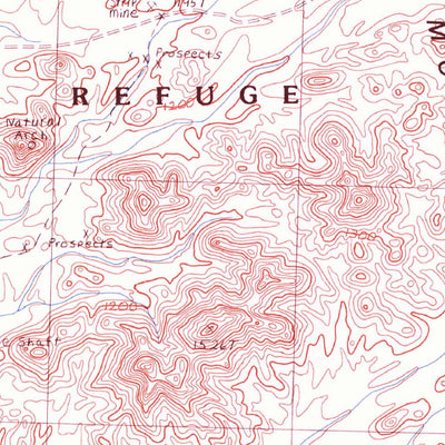 United States Geological Survey Red Bluff Mountain NW, AZ (1986, 24000-Scale) digital map